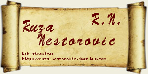 Ruža Nestorović vizit kartica